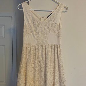 American Eagle Outfitters Cream White Lace Dress